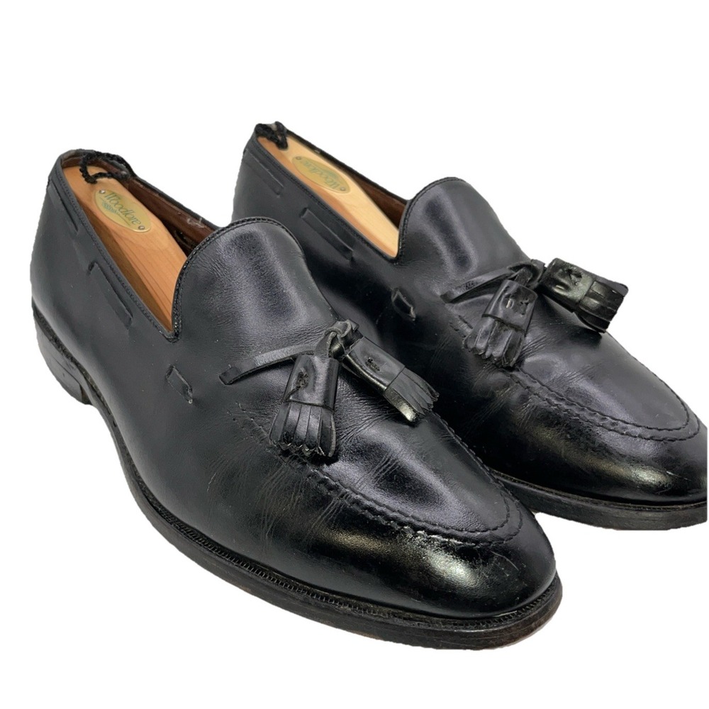 Allen Edmonds Black Leather Tassel Loafers